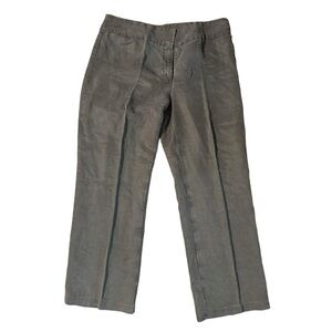 Eileen Fisher Women’s Taupe Linen Blend Wide Leg Pants Size 14 Career Vacation